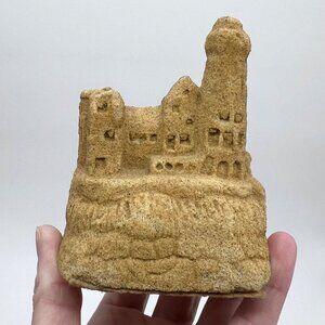 Vintage Sandcastle Sculpture Coastal Decor Real Sand Lighthouse Ruins 1990s